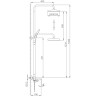 Душевая стойка FRAP H84-6 F2484-6 со смесителем черный